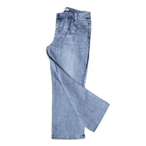 𝅺CHICO'S Platinum Denim Jeans Ultimate Fit Slim Leg Size 1